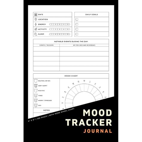 Buy Mood Tracker Journal Daily Mental Health Wellness Diary With