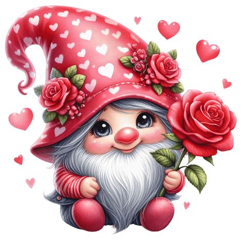 Charming Valentine S Day Gnomes Clip Art 67 PNG High Res Files For Co