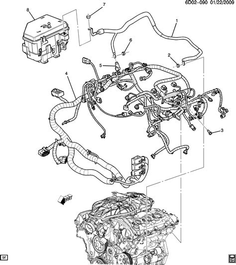 Cadillac CTS Sedan DM DR35 69 WIRING HARNESS ENGINE LF1 3 0G EPC