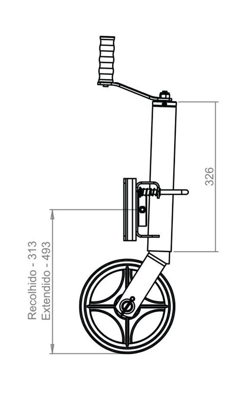 Pedestal Roda P Carreta Reboque Kg Barco Lancha Jetski Tiburon