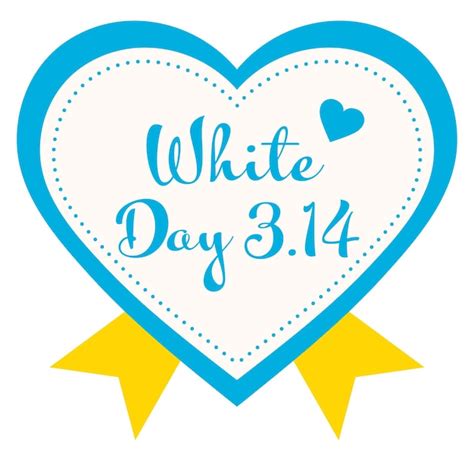 Premium Vector | Heart-shaped title of white day. text of white day ...