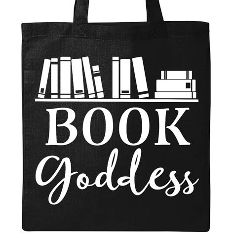 Librarian T Book Goddess Reading Tote Bag Black 1599