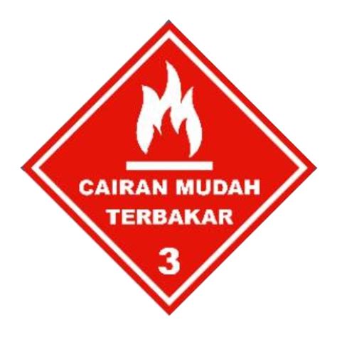 Jual Rambu Cairan Mudah Terbakar 30cm X 30cm Plat Alumunium Kota Hot