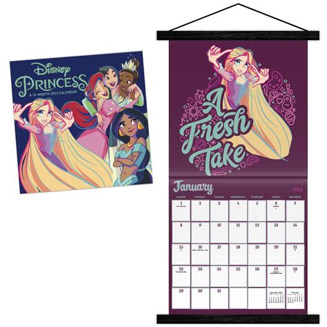 Trends International 2023 Disney Princess Wall Calendar And Magnetic