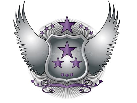 Royal Purple Shield Stock Vector Illustration Of Frame