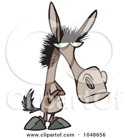 Royalty-Free (RF) Clip Art Illustration of a Cartoon Stubborn Mule by ...