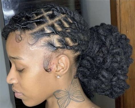 Low Bun Loc Style 🥰 Faux Locs Hairstyles Short Locs Hairstyles Locs Hairstyles