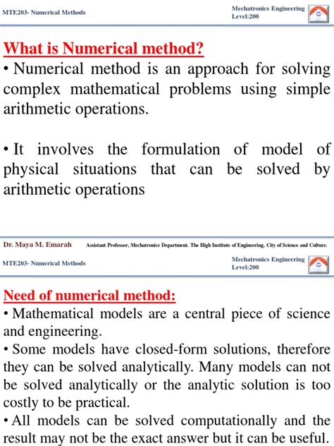 Introduction Numerical Methods Pdf Numerical Analysis Accuracy And Precision