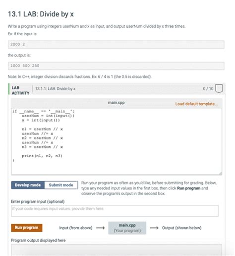 Get Answer LAB Divide By X C Transtutors