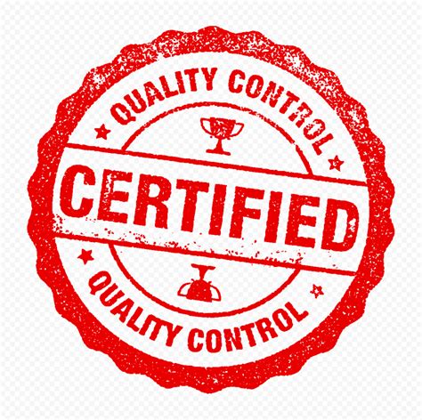 Certified Quality Control Red Stamp Logo Sign Hd Png Citypng