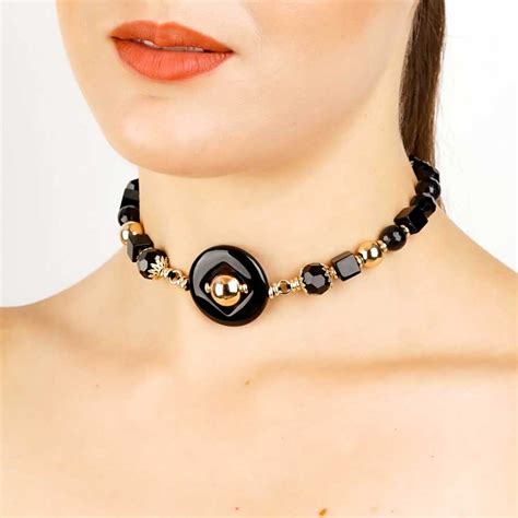 Collier Yara Cercle D Onyx Habiba Jewellery Bijouterie