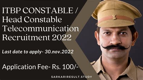 Itbp Constable Head Constable Telecommunication Recruitment