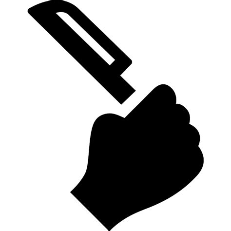 Hand Holding Up A Knife Vector Svg Icon Svg Repo