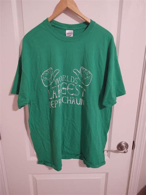 Vintage Worlds Largest Leprechaun T Shirt Green Xl Gem