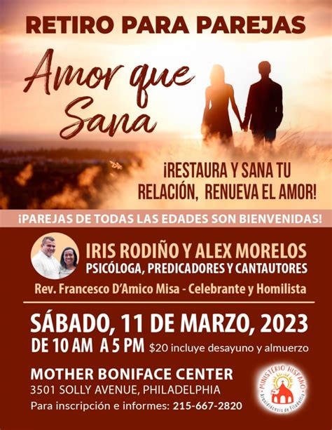 Retiro Para Parejas Amor Que Sana Programado Para El De Marzo