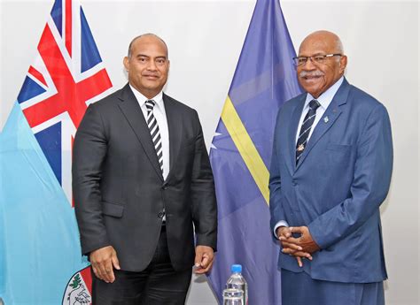 Fiji PM meets with Nauru President David Adeang | PINA