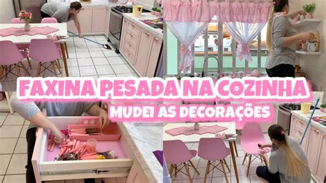 FAXINA PESADA NA COZINHA I LAVEI TUDO I MUDEI AS DECORAÇÕES I TAVA UM