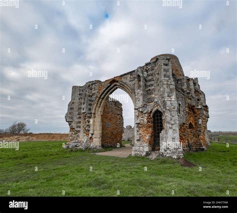 Ludham Norfolk UK January 2022 St Benets Abbey Alongside The