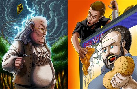 ERB Fan art: Ben Franklin Vs Billy Mays by SemajZ on DeviantArt | Billy ...