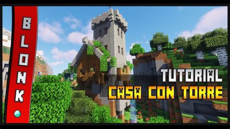 C Mo Hacer Una Casa Con Torre Sobre Una Monta A En Minecraft Youtube