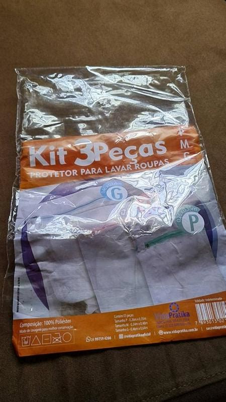 Kit Sacos para lavar roupas P M G Protetor De Lingerie Roupa Íntima delicada Tecido
