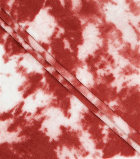 Red Tie Dye Anti Pill Fleece Fabric Joann