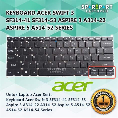 Jual Keyboard Acer Swift Sf Sf Aspire A Aspire