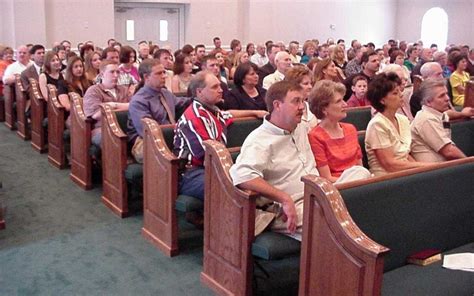 Church Pew Allows for Congregation to Worship as One