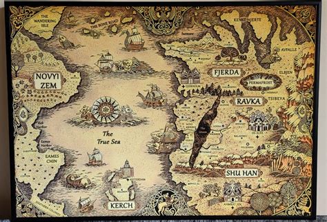 High Quality Grishaverse World Map From The Grisha Universe Written By