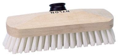 Brosse Lave Pont Bois Nylon Blanc Douille Vis