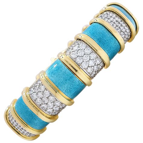 Tiffany Schlumberger S Peacock Enamel And Gold Bracelet At Stdibs