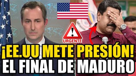 MADURO PRESIONADO POR ESTADOS UNIDOS PARA DEJAR EL PODER SE ACERCA SU