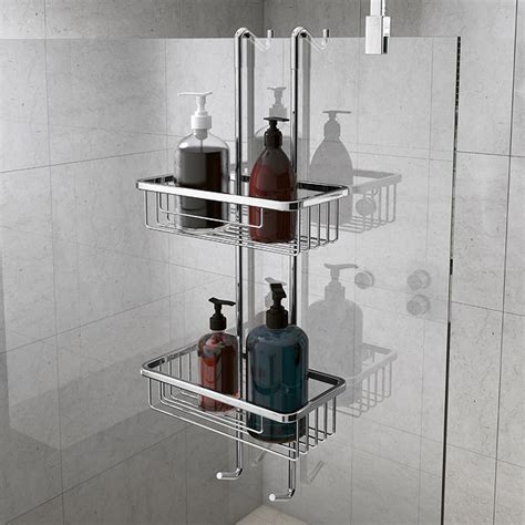 Alberta 2 Tier Hanging Shower Caddy Chrome Victorian Plumbing Uk