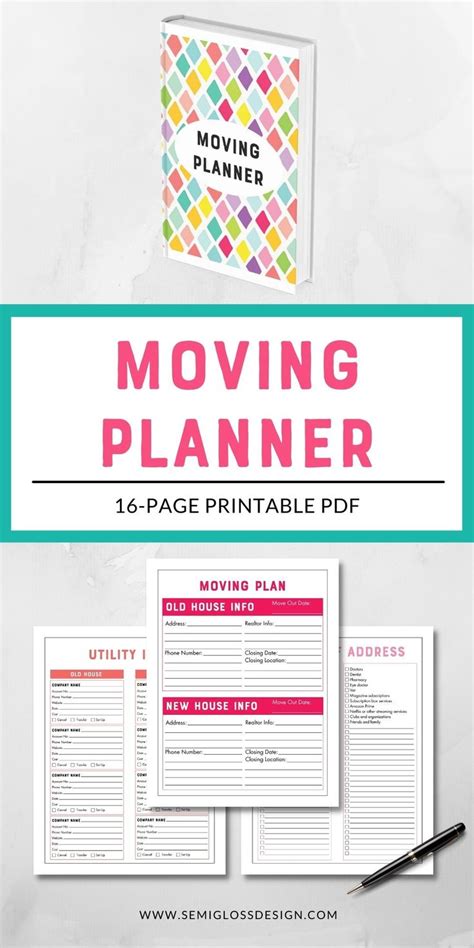 Free Printable Moving Planner Web A Fantastic 42 Page Planner To Help