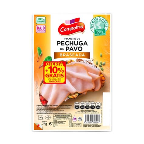 pechuga pavo braseado 75g El Jamón