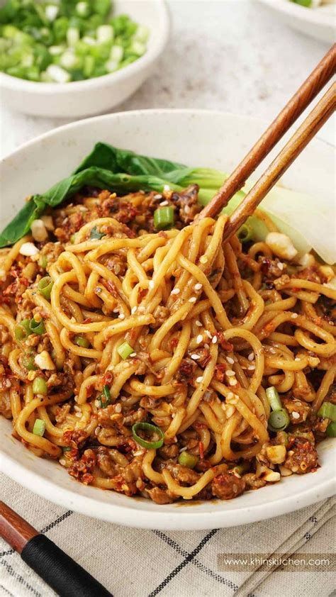 Sichuan Spicy Dan Dan Noodles Khin S Kitchen Noodle Recipes Easy