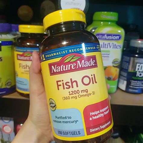 Nature Made Fish Oil 1200mg 360mg Omega 3 200 Softgel Per Bottle Us