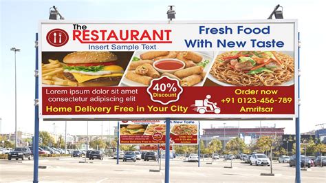 Restaurant Flex Banner Design In Corel Draw X7 Youtube