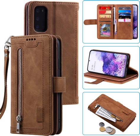 UEEBAI Coque Pour Samsung Galaxy S20 FE 5G Etui En Cuir PU