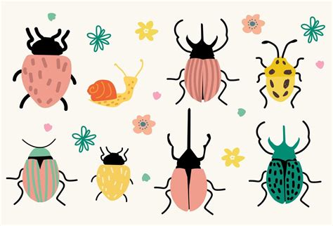 Different Insects Collection 21450234 Vector Art At Vecteezy