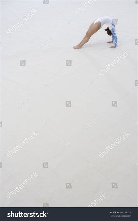 Female Gymnast Performing Backbend Elevated View Stock Photo (Edit Now) 216357172