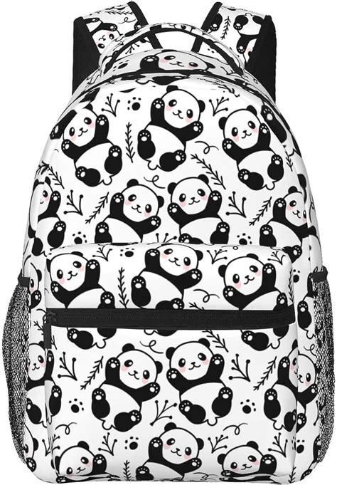 Amazon Qwalnely Cute Panda Backpack Waterproof Bookbag Laptop With