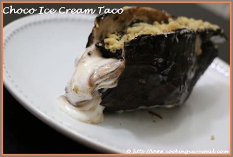 Choco Ice Cream Taco - CookingCarnival.com