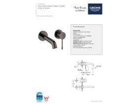 Grohe Essence New Wall Basin Mixer Tap Set Mm Hard Graphite Star