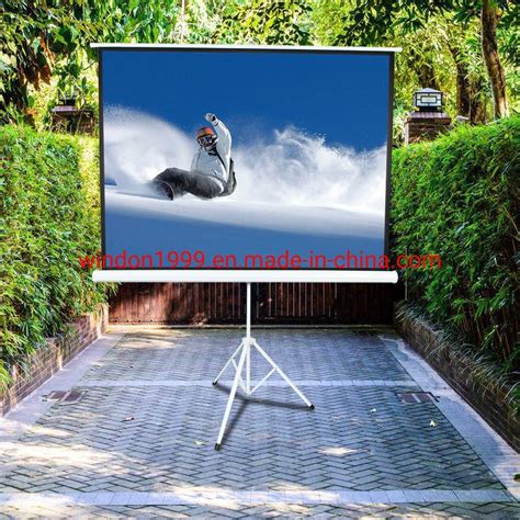 1 1 4 3 Tripod Floor Standing Projection Screen China Tripod Screen And Tripod Projection