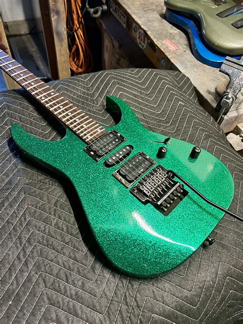 Ibanez Rg517 570 Japan 1996 Flake Sparkle Green Reverb