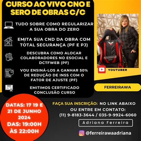 Curso CNO E SERO AO VIVO Aprenda A Regularizar A Sua Obra Do ZERO E