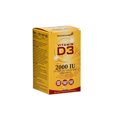 Vitamin D 2000 IU kapsule a120, Pharmamed - Apoteka G-Pharm