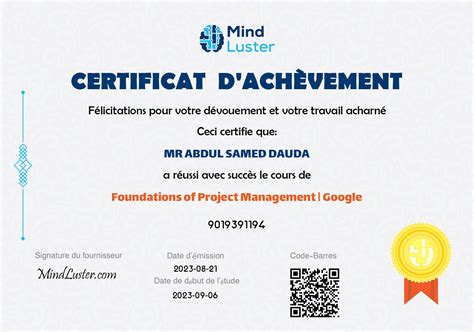 Abdul Samed Dauda Foundations Of Project Management Google Mind Luster