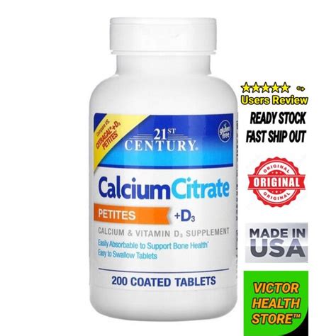 Calcium Citrate Petites D3 200 Coated Tablets Shopee Malaysia